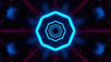 Kusursuz Neon Cyberpunk VJ Arkaplan Döngüsü, Canlı Gösteriler ve DJ 'ler için Soyut Hareket Görseli