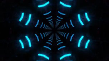 Kusursuz Neon Cyberpunk VJ Arkaplan Döngüsü, Canlı Gösteriler ve DJ 'ler için Soyut Hareket Görseli