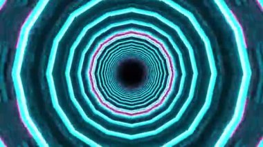 Kusursuz Neon Cyberpunk VJ Arkaplan Döngüsü, Canlı Gösteriler ve DJ 'ler için Soyut Hareket Görseli