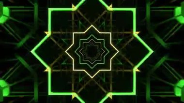 Kusursuz Neon Cyberpunk VJ Arkaplan Döngüsü, Canlı Gösteriler ve DJ 'ler için Soyut Hareket Görseli