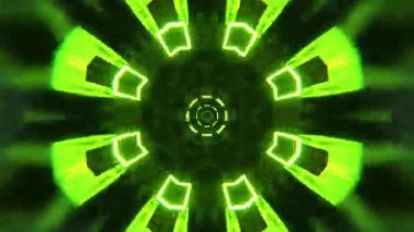 Kusursuz Neon Cyberpunk VJ Arkaplan Döngüsü, Canlı Gösteriler ve DJ 'ler için Soyut Hareket Görseli