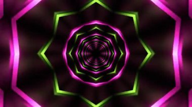 Kusursuz Neon Cyberpunk VJ Arkaplan Döngüsü, Canlı Gösteriler ve DJ 'ler için Soyut Hareket Görseli