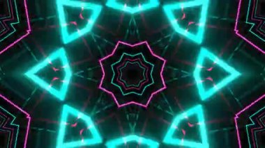 Kusursuz Neon Cyberpunk VJ Arkaplan Döngüsü, Canlı Gösteriler ve DJ 'ler için Soyut Hareket Görseli