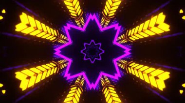 Kusursuz Neon Cyberpunk VJ Arkaplan Döngüsü, Canlı Gösteriler ve DJ 'ler için Soyut Hareket Görseli