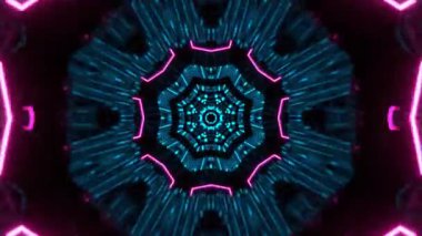 Kusursuz Neon Cyberpunk VJ Arkaplan Döngüsü, Canlı Gösteriler ve DJ 'ler için Soyut Hareket Görseli