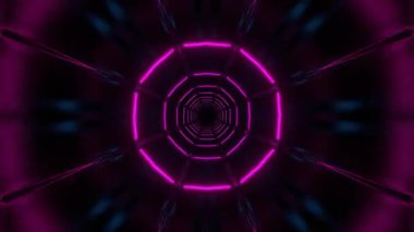 Kusursuz Neon Cyberpunk VJ Arkaplan Döngüsü, Canlı Gösteriler ve DJ 'ler için Soyut Hareket Görseli