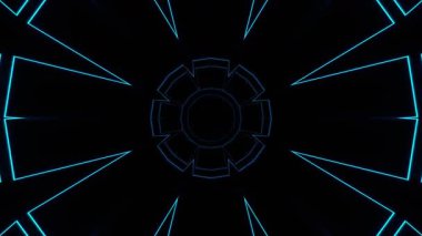 Kusursuz Neon Cyberpunk VJ Arkaplan Döngüsü, Canlı Gösteriler ve DJ 'ler için Soyut Hareket Görseli