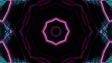 Kusursuz Neon Cyberpunk VJ Arkaplan Döngüsü, Canlı Gösteriler ve DJ 'ler için Soyut Hareket Görseli