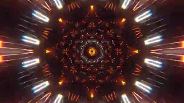 Kusursuz Neon Cyberpunk VJ Arkaplan Döngüsü, Canlı Gösteriler ve DJ 'ler için Soyut Hareket Görseli