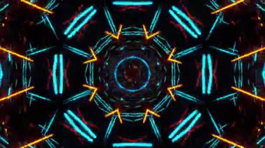 Kusursuz Neon Cyberpunk VJ Arkaplan Döngüsü, Canlı Gösteriler ve DJ 'ler için Soyut Hareket Görseli