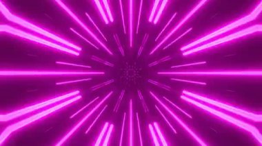 Kusursuz Neon Cyberpunk VJ Arkaplan Döngüsü, Canlı Gösteriler ve DJ 'ler için Soyut Hareket Görseli