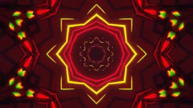 Kusursuz Neon Cyberpunk VJ Arkaplan Döngüsü, Canlı Gösteriler ve DJ 'ler için Soyut Hareket Görseli