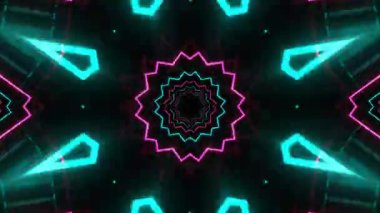 Kusursuz Neon Cyberpunk VJ Arkaplan Döngüsü, Canlı Gösteriler ve DJ 'ler için Soyut Hareket Görseli