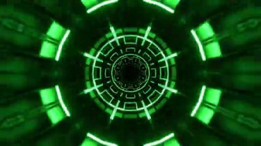 Kusursuz Neon Cyberpunk VJ Arkaplan Döngüsü, Canlı Gösteriler ve DJ 'ler için Soyut Hareket Görseli