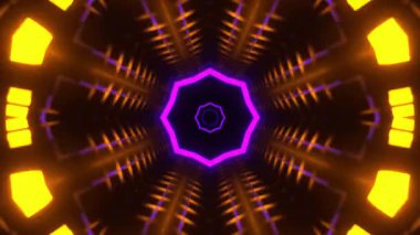 Kusursuz Neon Cyberpunk VJ Arkaplan Döngüsü, Canlı Gösteriler ve DJ 'ler için Soyut Hareket Görseli