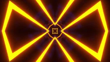 Gelecekçi Siberpunk VJ Döngü Neon Tüneli Girdabı ve Arıza Parçacıkları