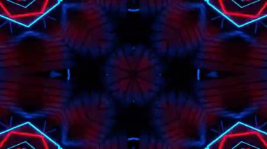Gelecekçi Siberpunk VJ Döngü Neon Tüneli Girdabı ve Arıza Parçacıkları
