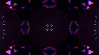 Gelecekçi Siberpunk VJ Döngü Neon Tüneli Girdabı ve Arıza Parçacıkları