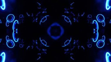 Gelecekçi Siberpunk VJ Döngü Neon Tüneli Girdabı ve Arıza Parçacıkları