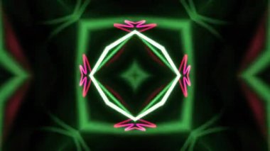 Gelecekçi Siberpunk VJ Döngü Neon Tüneli Girdabı ve Arıza Parçacıkları