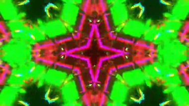 Gelecekçi Siberpunk VJ Döngü Neon Tüneli Girdabı ve Arıza Parçacıkları