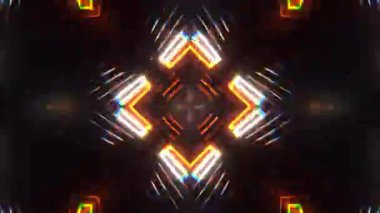 Gelecekçi Siberpunk VJ Döngü Neon Tüneli Girdabı ve Arıza Parçacıkları