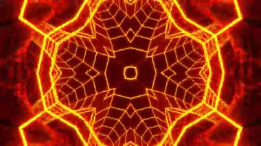 Gelecekçi Siberpunk VJ Döngü Neon Tüneli Girdabı ve Arıza Parçacıkları