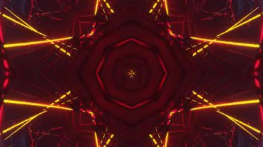 Gelecekçi Siberpunk VJ Döngü Neon Tüneli Girdabı ve Arıza Parçacıkları