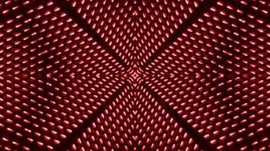 Gelecekçi Siberpunk VJ Döngü Neon Tüneli Girdabı ve Arıza Parçacıkları