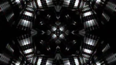 Gelecekçi Siberpunk VJ Döngü Neon Tüneli Girdabı ve Arıza Parçacıkları