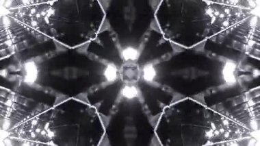 Gelecekçi Siberpunk VJ Döngü Neon Tüneli Girdabı ve Arıza Parçacıkları