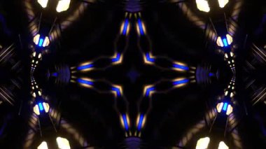 Gelecekçi Siberpunk VJ Döngü Neon Tüneli Girdabı ve Arıza Parçacıkları