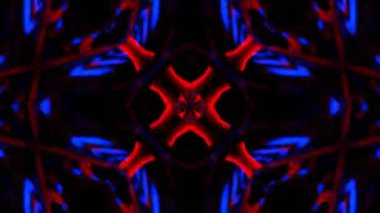 Gelecekçi Siberpunk VJ Döngü Neon Tüneli Girdabı ve Arıza Parçacıkları