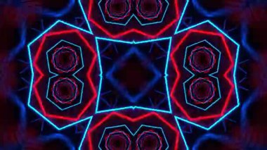 Gelecekçi Siberpunk VJ Döngü Neon Tüneli Girdabı ve Arıza Parçacıkları