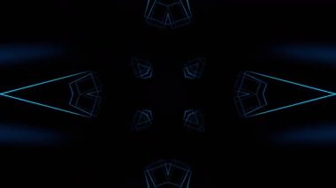 Gelecekçi Siberpunk VJ Döngü Neon Tüneli Girdabı ve Arıza Parçacıkları