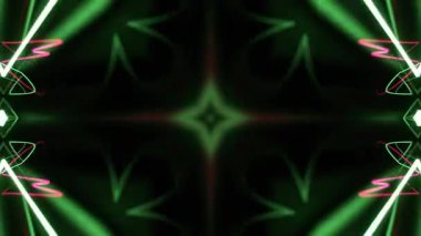 Gelecekçi Siberpunk VJ Döngü Neon Tüneli Girdabı ve Arıza Parçacıkları