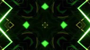 Gelecekçi Siberpunk VJ Döngü Neon Tüneli Girdabı ve Arıza Parçacıkları