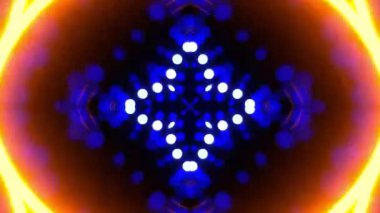 Gelecekçi Siberpunk VJ Döngü Neon Tüneli Girdabı ve Arıza Parçacıkları