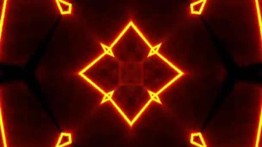 Gelecekçi Siberpunk VJ Döngü Neon Tüneli Girdabı ve Arıza Parçacıkları