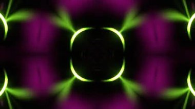 Gelecekçi Siberpunk VJ Döngü Neon Tüneli Girdabı ve Arıza Parçacıkları