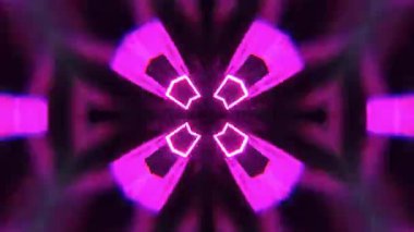 Gelecekçi Siberpunk VJ Döngü Neon Tüneli Girdabı ve Arıza Parçacıkları