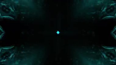 Gelecekçi Siberpunk VJ Döngü Neon Tüneli Girdabı ve Arıza Parçacıkları