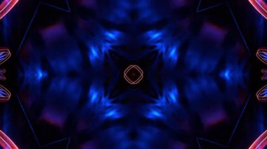 Gelecekçi Siberpunk VJ Döngü Neon Tüneli Girdabı ve Arıza Parçacıkları