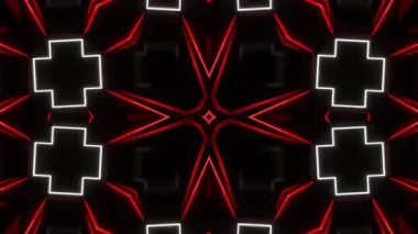 Gelecekçi Siberpunk VJ Döngü Neon Tüneli Girdabı ve Arıza Parçacıkları