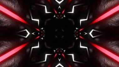 Gelecekçi Siberpunk VJ Döngü Neon Tüneli Girdabı ve Arıza Parçacıkları