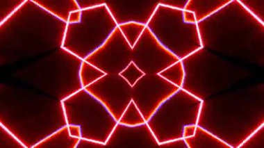 Gelecekçi Siberpunk VJ Döngü Neon Tüneli Girdabı ve Arıza Parçacıkları