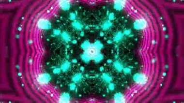 Gelecekçi Siberpunk VJ Döngü Neon Tüneli Girdabı ve Arıza Parçacıkları