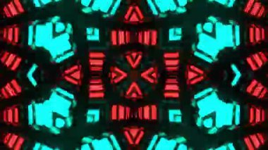 Gelecekçi Siberpunk VJ Döngü Neon Tüneli Girdabı ve Arıza Parçacıkları