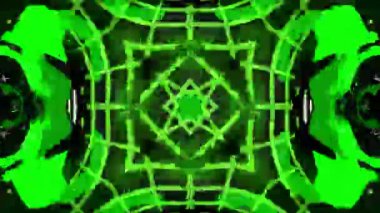 Gelecekçi Siberpunk VJ Döngü Neon Tüneli Girdabı ve Arıza Parçacıkları