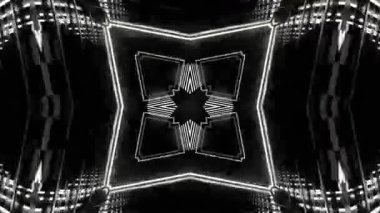 Gelecekçi Siberpunk VJ Döngü Neon Tüneli Girdabı ve Arıza Parçacıkları